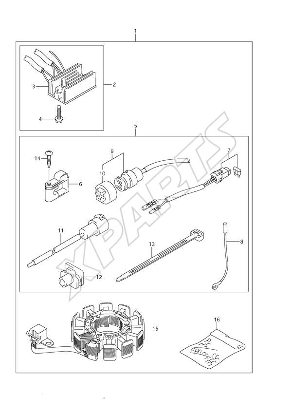  Opt: Electrical(2005 to S/N 00993F-11XXXX) til Suzuki motor